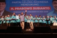 Partai Gelora Indonesia resmi mendukung Prabowo Subianto maju sebagai bakal calon presiden untuk Pemilihan Presiden (Pilpres) 2024. (Dok. Tim Media Prabowo Subianto)
