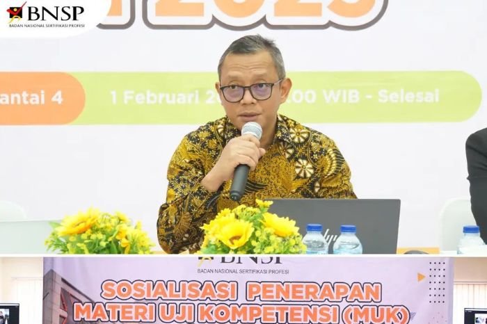 Foto: Sosialisasi penerapan MUK Versi 2023 untuk Asesor Lisensi BNSP. (Doc.BNSP)