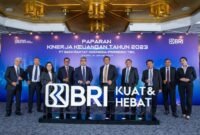 Direktur Utama BRI Sunarso dalam paparan kinerja keuangan tahun 2023 di Jakarta. (Dok. BRI)