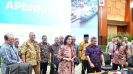 Menteri Keuangan Sri Mulyani Indrawati saat memberikan penjelasan terkait APBN kuatal pertama 2024, di Kementerian Keuangan, Jakarta, Jumat (26/4/2024). (Dok. Kemenkeu.go.id)