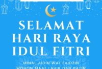 Selamat Hari Raya Idul Fitri, Mohon Maaf Lahir dan Batin.
