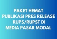 Paket hemat publikasi press release di media khusus pasar modal. (Dok. Harianinvestor.com)