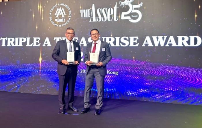 Dalam ajang The Asset 25th Anniversary, BRI dinobatkan sebagai Best Service Provider – Transaction Bank dan Best in Treasury and Working Capital-SMEs untuk region Indonesia. (Dok. BRI)