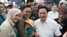 Menteri BUMN Erick Thohir di acara Family Gathering Kementerian BUMN di di Taman Mini Indonesia Indah (TMII) Jakarta, Minggu (5/4/2024). (Instagram.com/@erickthohir)