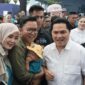 Menteri BUMN Erick Thohir di acara Family Gathering Kementerian BUMN di di Taman Mini Indonesia Indah (TMII) Jakarta, Minggu (5/4/2024). (Instagram.com/@erickthohir)