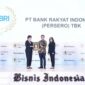 BRI mendapatkan penghargaan Bisnis Indonesia Award (BIA) 2024 sebagai perusahaan berkinerja terbaik untuk kategori Bank Persero. (Dok. BRI)