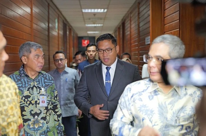 Sudaryono dalam kegiatan pisah sambut Wakil Menteri Pertanian Harvick Hasnul Qolbi kepada Sudaryono di Auditorium Utama Kementan, Jumat, 19 Juli 2024. (Facebook.com @Sudaryono)