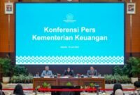 Menteri Keuangan (Menkeu) Sri Mulyani Indrawati mengumumkan pelantikan Thomas Djiwandono sebagai Wakil Menteri Keuangan II. (Dok. kemenkeu.go.id)