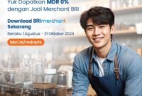 Mulai 1 Agustus - 31 Oktober 2024,  BRI menawarkan program pemberian special MDR 0% kepada merchant BRI (Dinamis dan Statis) baik merchant baru maupun existing merchant yang sudah teregistrasi dengan BRI Merchant. (Dok. BRI)