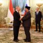 Menteri Pertahanan RI sekaligus presiden RI terpilih, Prabowo Subianto saat bertemu Presiden Rusia Vladimir Putin di Moskow. (Dok. Tim Media Prabowo)

