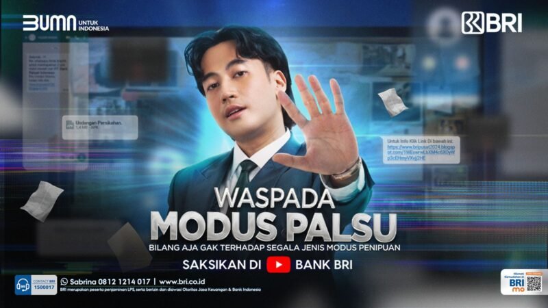 Menggaet penanyanyi Vidi Aldiano, BRI merilis campaign edukasi digital dengan judul “Waspada dan Kenali Modus Palsu #BilangAjaGak”. (Dok. BRI)