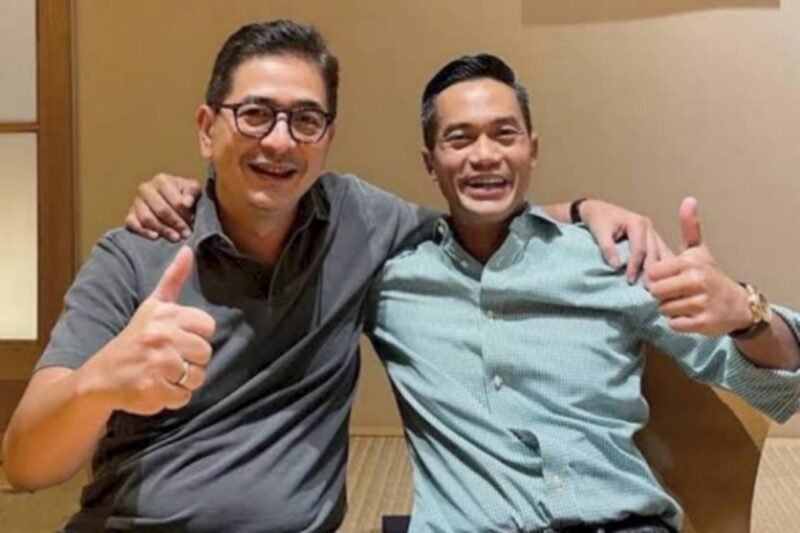 Pimpinan organisasi bisnis Kadin Indonesia: Arsjad Rasjid dan Anindya Bakrie.