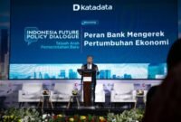 Direktur Utama BRI Sunarso saat menghadiri acara Indonesia Future Policy Dialogue yang diselenggarakan Katadata Indonesia, Rabu (9/10/2024). (Dok. BRI)