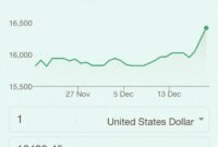 Kurs rupiah tembus Rp16.422 per dolar AS pada Kamis (19/12/24) jam 15:24 WIB atau 08:24 UTC (Universal Coordinated Time).