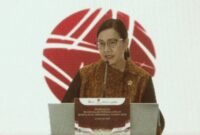 Menteri Keuangan Sri Mulyani Indrawati di Bursa Efek. (Sok. Tim Nedia Prabosoʻ)