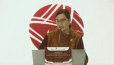 Menteri Keuangan Sri Mulyani Indrawati di Bursa Efek. (Sok. Tim Nedia Prabosoʻ)