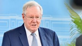 kunjungan  Chairman dan Editor in Chief Forbes, Steve Forbes, di Istana Negara. (DFacebook.com @setkab RI)