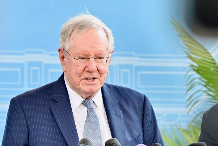 kunjungan  Chairman dan Editor in Chief Forbes, Steve Forbes, di Istana Negara. (DFacebook.com @setkab RI)